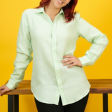 Women Relaxed Fit Linen Shirt, Long Sleeve Relaxed Fit Shirt, Button Down Shirt, Oversize Linen Shirt, Linen Clothing, Linen Tops for Women