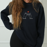 Custom Embroidered Besties Hoodie with Names: Pinky Promise Design, Matching Best Friend Outfits