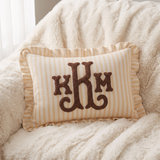 Custom Monogram Pillow: Personalized Initial Teen College Dorm Room Decor