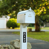 Minimalist Metal Mailbox Number Sign: Custom Home Address Plaque for Outdoor Mailboxes