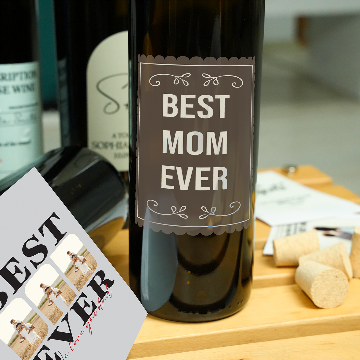 Custom Wine Bottle Label for Mom Chirstmas Gift: Personalized Wine Lover Gift