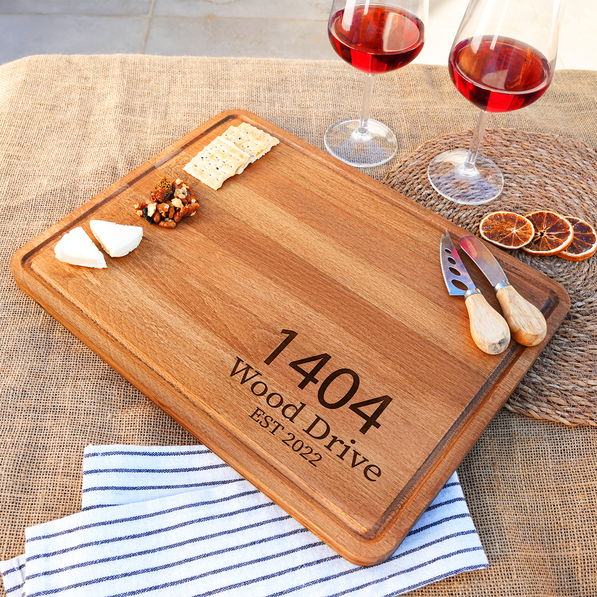 Housewarming Gift Personalized Wood Cutting Board, Christmas Gift