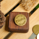 Custom Desicion Coin with Wooden Magnetic Box: Personalized Couple Gift for Christmas