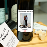 Personalized Wine Label: Custom Bottle Couples Name Sticker, Housewarming Gift