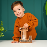 Personalized Wooden Kids Letter Piggy Bank: Custom Name Money Box, Christmas Kids Gift