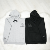 Custom Roman Numeral Anniversary Hoodie: Embroidered Sun and Moon Design, Matching Couple Outfit