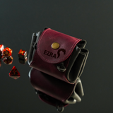 Personalized Engraved RPG Dice Bag: Custom Leather Dice Pouch for Tabletop Games