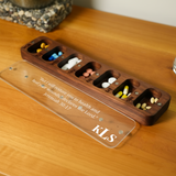 Personalized Pill Organizer for Self Care: Custom 7 Day Vitamin Holder Gift