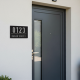 Personalized Metal Door Numbers for Wall: Weatherproof Sign for Exterior Entry