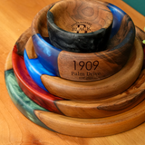 Personalized Walnut Epoxy Wedding Plate: Engraved Decorative Tray with Names & Date