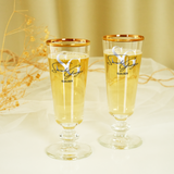 Personalized Bride Groom Wedding Champagne Glasses, Custom Toasting Flutes, Custom Couple Wine Glass, Bridal Party Gift, Wedding Accessories