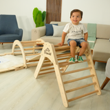 Montessori Climber Gym Set 3in1: Climbing Triangle, Arch & Slide, Indoor Playground