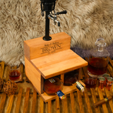 Wooden Whiskey Stand Liquor Dispenser: Personalized Alcohol Pourer, Christmas Gift for Dad