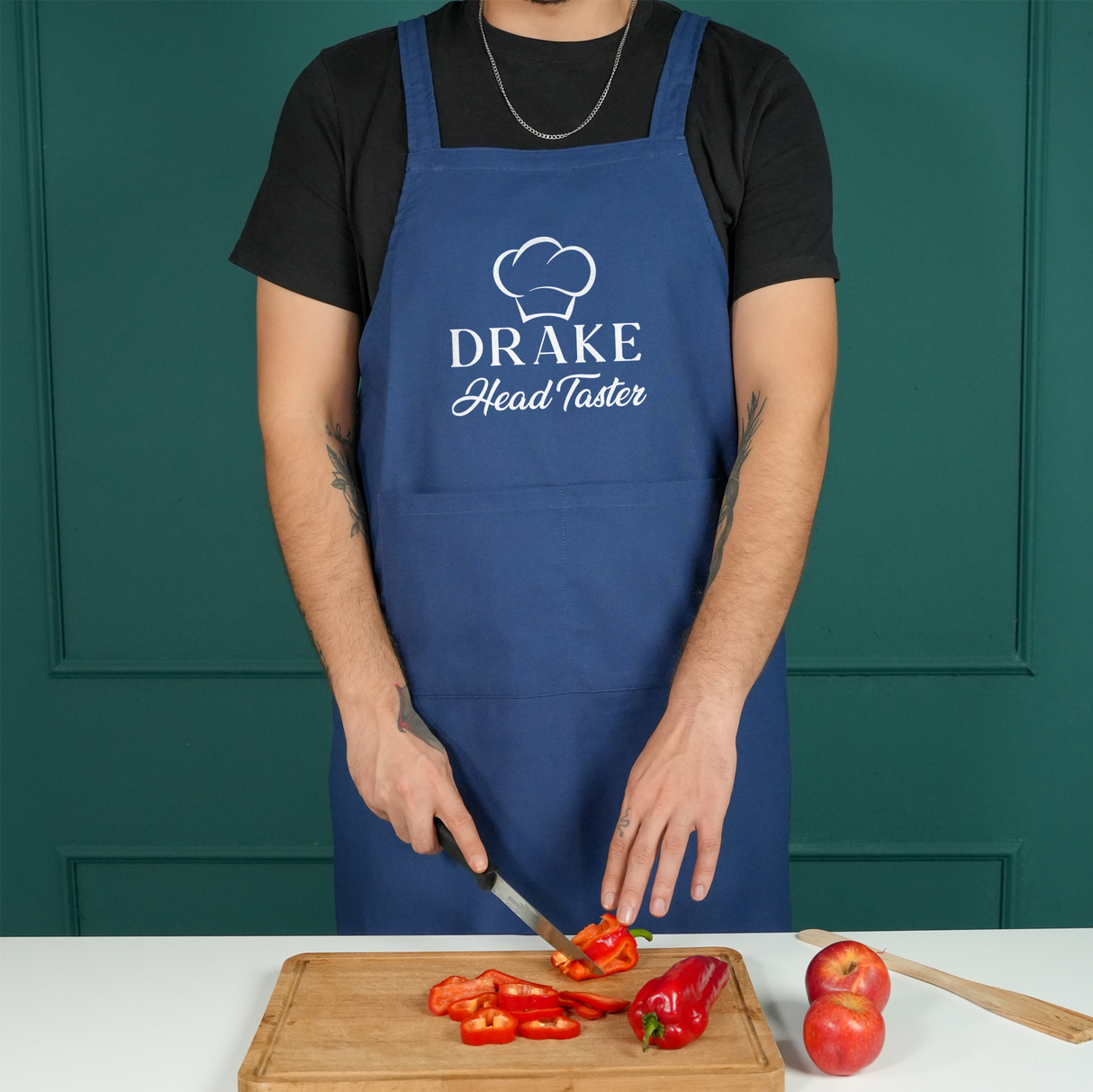 Custom Japanese Apron for Dad: Cotton Christmas Kitchen Apron, Grill Master Gift