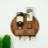 Personalized Wooden Liquor Dispenser for Newlywed Home Bar: Engraved Bourbon Gifts