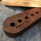 Custom Olive Wood Herb Stripper: Personalized Leaf Scraper Gift for Wedding