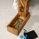 Fantasy Dice Rolling Tower and Storage: Personalized Dungeons and Dragons Gifts