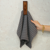 Wooden Wall Mount Hand Towel Holder: Midcentury Modern Bathroom Hooks, Housewarming Gift for Couples