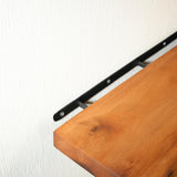 Live Edge Floating Walnut Wood Shelves: Wall Mounted Rack for Kitchen Wall, Natural Wood Wall Decor