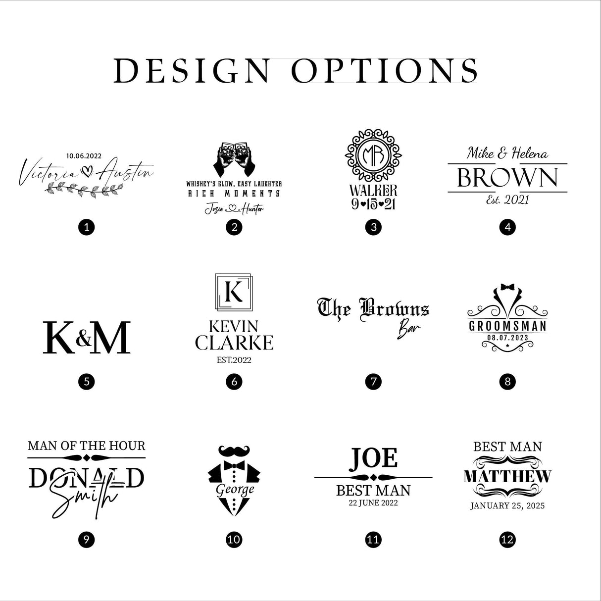 a bunch of logos that are on a white background