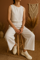 Women Linen Crop Top, Linen Blouse, Bustier Top, Mini Cami Crop Top, Summer Sleeveless Top, Minimalist Linen Clothing, Capsule Wardrobe