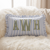 Custom Monogram Pillow: Personalized Initial Teen College Dorm Room Decor