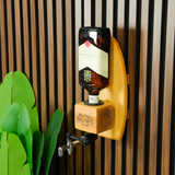 Personalized Liquor Dispenser with Tap: Wooden Whiskey Stand for Rustic Bar Decor