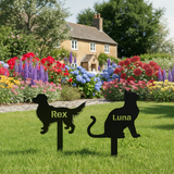 Custom Cat Memorial Grave Marker: Personalized Metal Sign with Name, Loss of Pet Tribute Gift