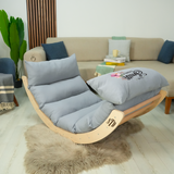 Wooden Lounge Chair with Water-Resistant Cushion: Personalized Outdoor Relaxation Furniture