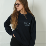 Custom Music Player Fav Song Sweatshirt: Embroidered Crewneck with Initials on Sleeve, Couple Valentines Day