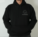 Custom Roman Numeral Anniversary Hoodie: Embroidered Sun and Moon Design, Matching Couple Outfit