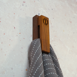 Personalized Wooden Coat Rack for Bathroom or Kitchen: Wall Mounted Hand Towel Holder, Modern Home Decor