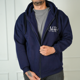 Custom Embroidered Mr Mrs Couple Hoodies: Personalized Matching Sweatshirt, Wedding Gift Ideas for Couples