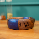 Handmade Resin Wooden Dog or Cat Food Dishes: Personalized Small Pet Feeder