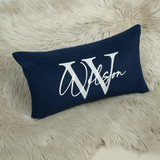 Couple Name Monogram Embroidered Polar Fleece Pillow: Christmas Gifts for Newlywed