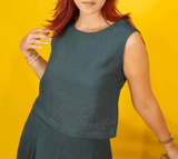 Linen A-Line Maxi Skirt: Minimalist Handmade Long Flowy Skirt