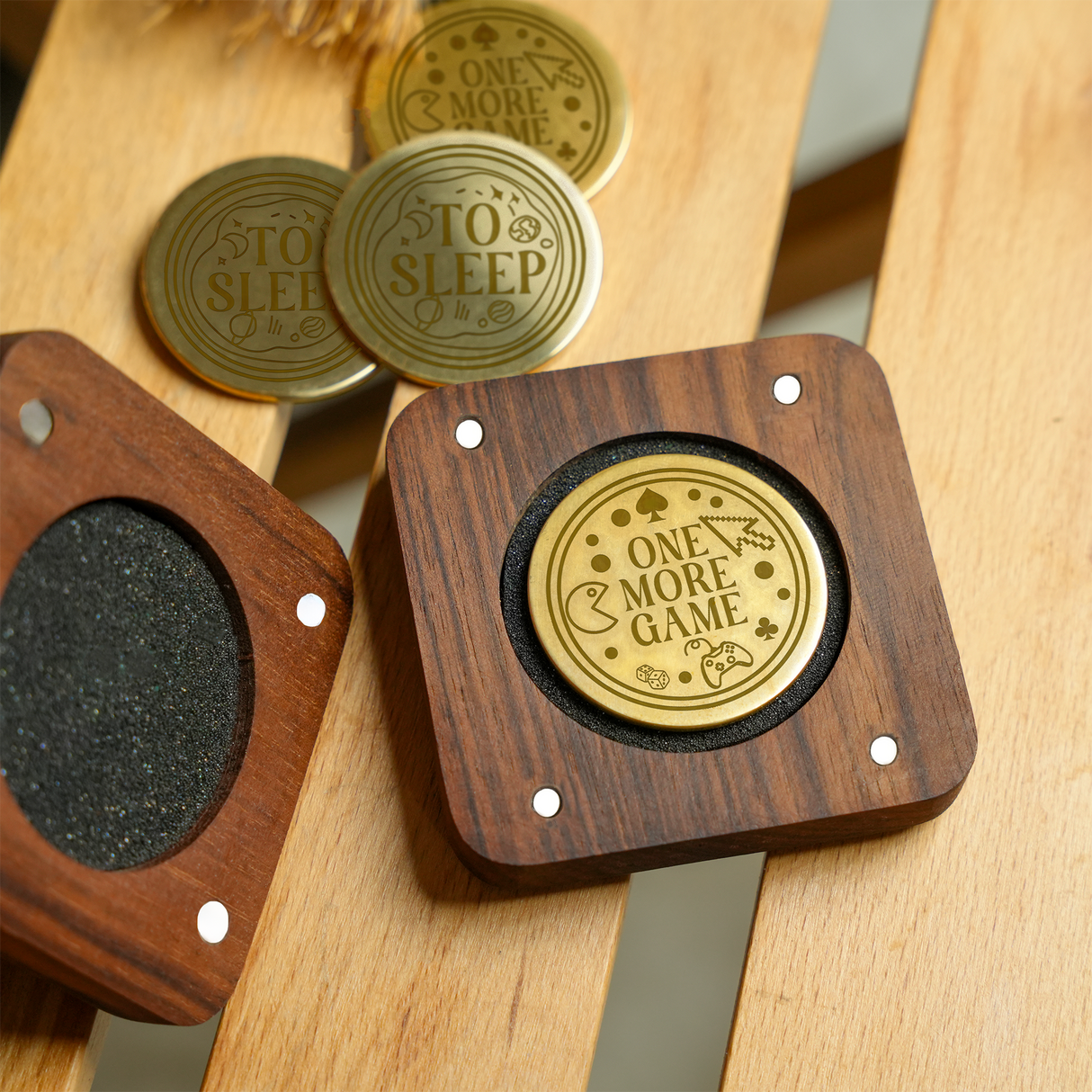 One More Chapter or Sleep Flip Token: Humorous Decision Maker Coin for Bookworms