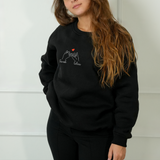 Custom Embroidered Besties Hoodie with Names: Pinky Promise Design, Matching Best Friend Outfits