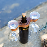 Custom Engraved Walnut Wine Bottle Holder: Rustic Wooden Caddy with Style Options