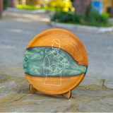 Custom Line Art Portrait Epoxy Resin Keepsake Plate: Decorative Anniversary Gift