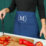 Personalized Japanese Cotton Apron: Cross Back Smock Dress Style with Pockets