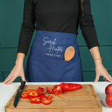 Cross Back Personalized Apron: Vintage Style Cotton Apron for Mom Christmas Gift