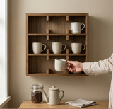 Coffee Mug Display Shelf: Wall Mounted Cup Holder for Kitchen Storage