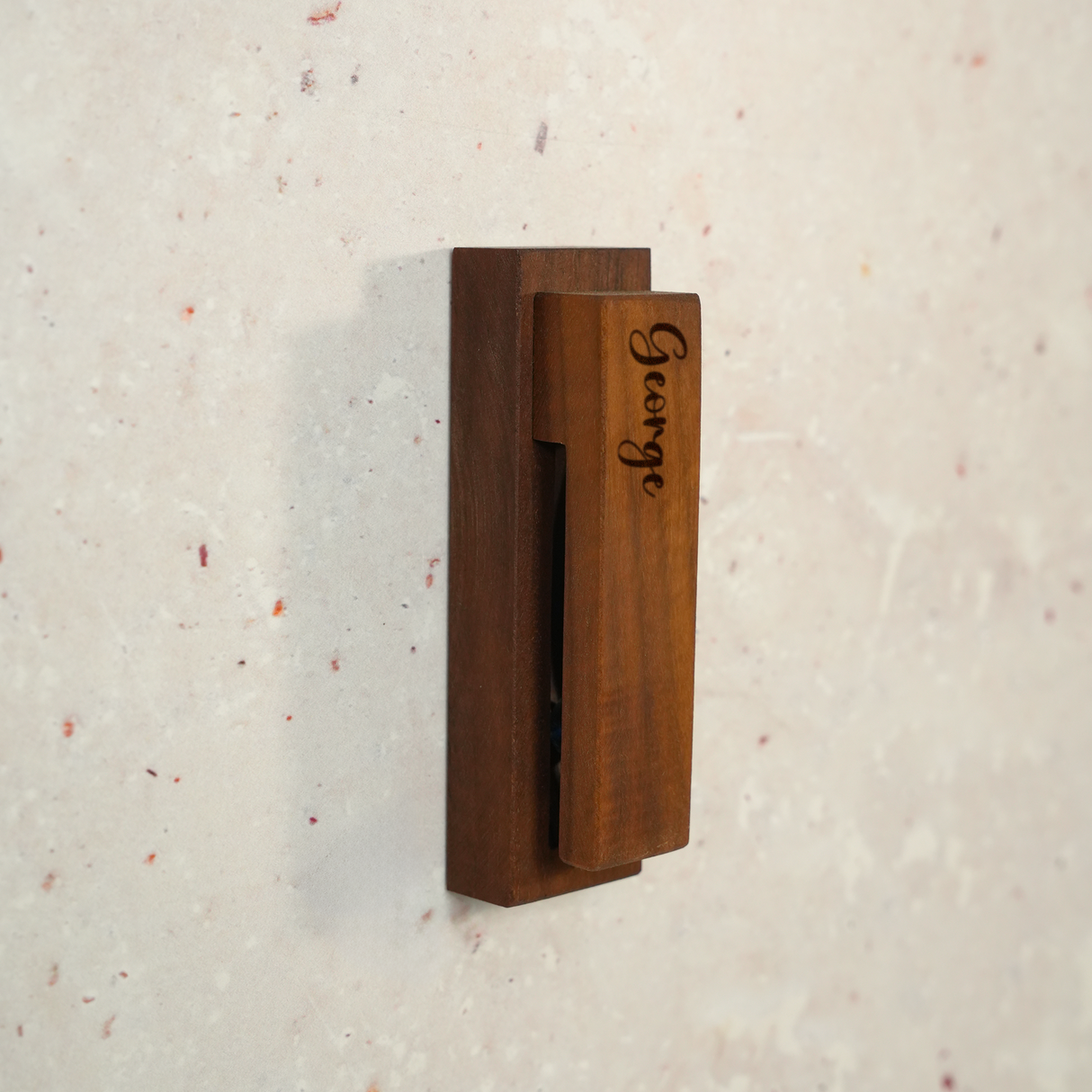 Wooden Wall Hooks for Kids Room: Custom Engraved Baby Name Hanger, Nursery Wall Decor