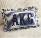 Custom Monogram Pillow: Personalized Initial Teen College Dorm Room Decor
