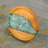 Custom Line Art Portrait Epoxy Resin Keepsake Plate: Decorative Anniversary Gift