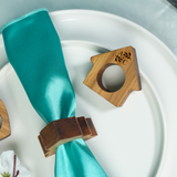 Custom Walnut Wooden Napkin Rings: Personalized  Minimalist Rustic Table Decor