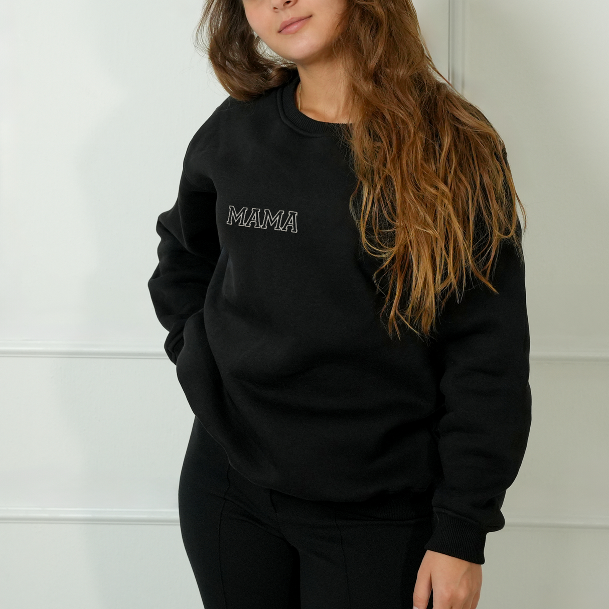 Personalized Mom & Dad Embroidered Sweatshirt with Kids Names On Sleeve: Matching Parents Outfit