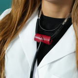 Personalized Stethoscope Name Tag: Custom Leather ID Charm: Medical Accessories