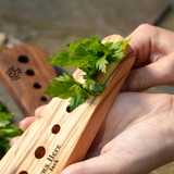 Custom Olive Wood Herb Stripper: Personalized Leaf Scraper Gift for Wedding